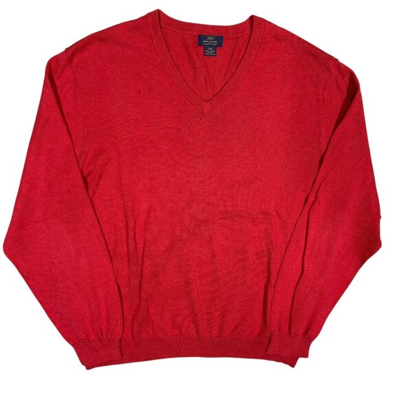 Brooks Brothers 346 100% Supima Cotton V-Neck Knit Sweater Red XXL - Picture 1 of 7